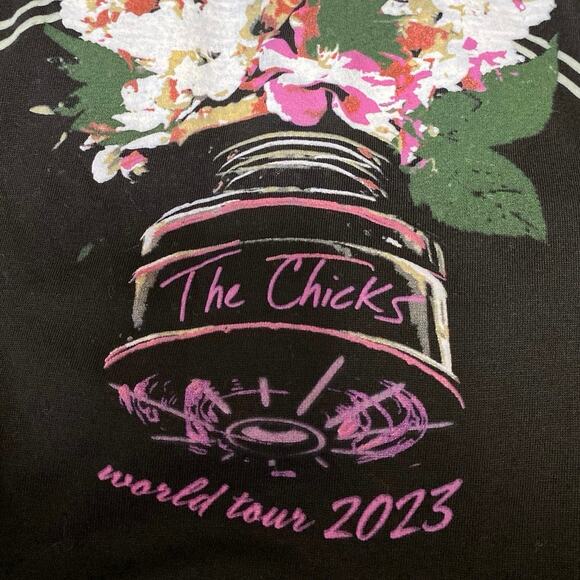 The Chicks Women's Black Graphic Short Sleeve Music Band T Shirt Tee Top Size M - Picture 3 of 3